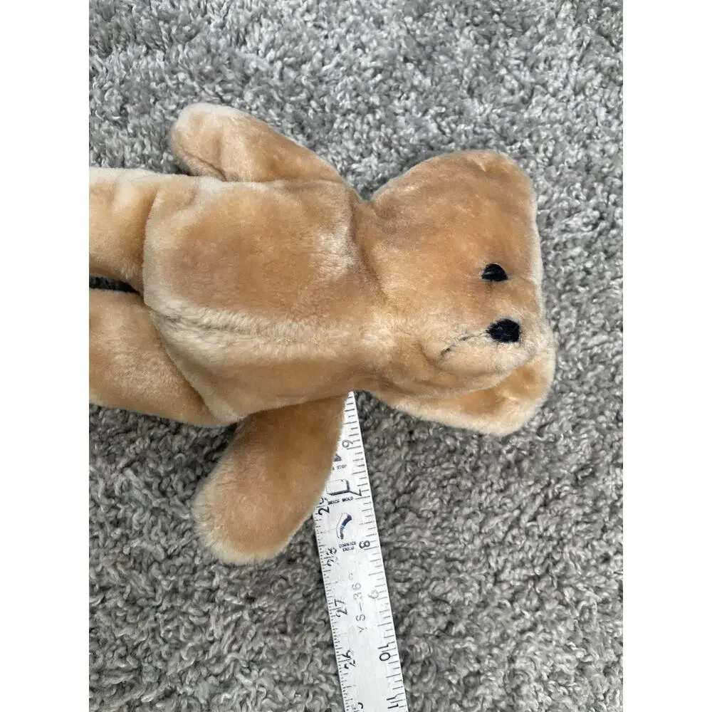 Vintage Teddy Bear Plush Baby Bottle Holder Light Brown Color Stuffed Toy